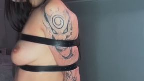 Helplessly Restrained, Multi-Layer Tape Gagged â€“ Hip-Only Riding