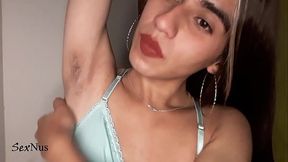 Armpit fetish with rich hairs