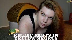 Relief Farts In Yellow Shorts