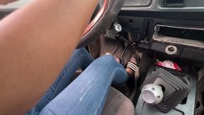 Jarlyn drives the Chevette in flip-flops and pantyhose. (custom)