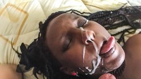 Dirty homemade creampie after rough anal&#x1F44C; sex during fake job interview with big white rod