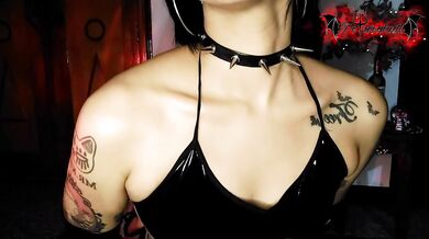 Goth Slut Gets Her Christening with a Black Toy