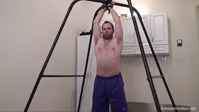 Domme Teases Submissive in Sex Swing Foreplay