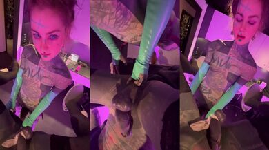 Heavy Tattoo Pegging - Boyfriend Gets Fucked & Fingered Deep