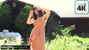 Curvy Hairy MILF solo masturbates her unshaven pussy