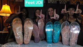 4 Girl Clear Shoes Humiliation JOI CEI