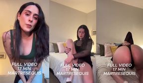 Trans Latina gets her ass pounded while she jerks off big boy's cock