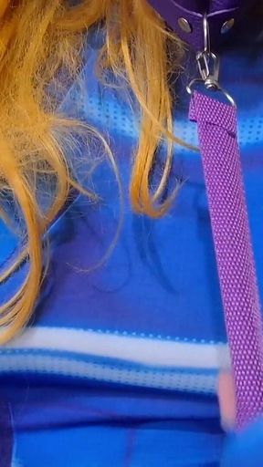 Extended Cut Sissy Cocksucker with a Dog Collar Spanks Her Tits and Jerks a Cock with Her Armpits on Halloween