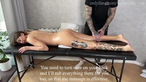 In-home Massage Therapist Gives Oil Erotic Massage and Gentle Fucking