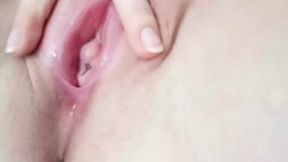 Slurping Juicy Pink Cum Gushes Out as He Fingers Her Pussey to Orgasmic Bliss