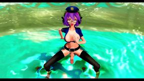 Two Futanari Dancers Seduce With Tails in Erotic Anime Dance Scene