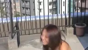 Amateur JAV Striptease Leads to Hot Rooftop Blowjob Action