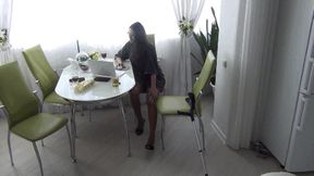 she got the contract b