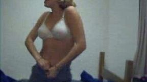 Striptease performance on a webcam by my ex girlfriend