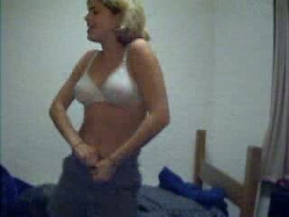 Striptease performance on a webcam by my ex girlfriend