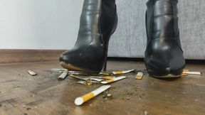 GRINDING 20 CIGARETTES UNDER MY LOUBOUTIN BOOTS ASMR (4K)