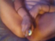 Fucking herself With  Shampoo bottle