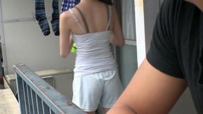 Amateur Asian Babe Caught Sucking Dick - Steamy POV