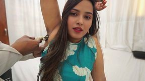 PAWG indian chick asked her stepbro to shave her armpits but he wanted to go even further