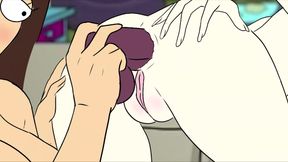 Jessica Moans As Tricia Lange Fucks Her With Dildo - Rick and Morty Cartoon