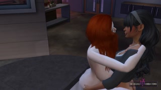 Lesbians have so much desire that they end up fucking on the kitchen counter - Sexual Hot Animations