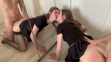 Hard anal destruction and deepthroat training for stupid maso sexslave