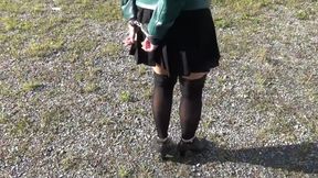 Black Stockings And Ankle Cuffs / Shackles Self Bondage Slavegirl With Verified Amateurs