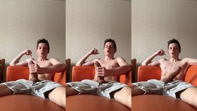 twink student evgeny has fun after study with his 23 cm cock and cums