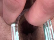 First time speculum in tight asshole