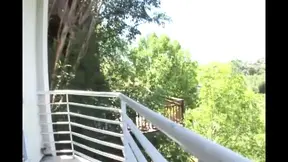 Busty babe takes two big black cocks in her anal threesome