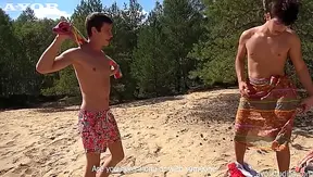 Blowjobs on the Beach: Two Men Share Steamy Oral Under the Sunshine – Hot Gay Sex 18+