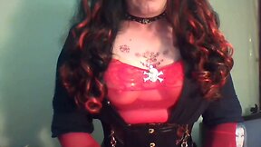 smoking crossdresser cums