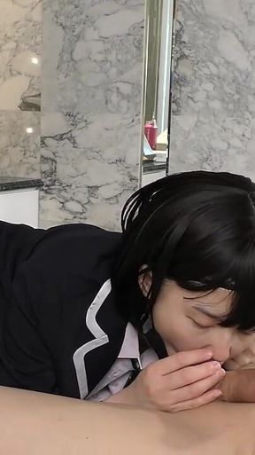 19-year-old Japanese Black-haired Beauty