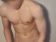 handsome boy squirting and cum himself