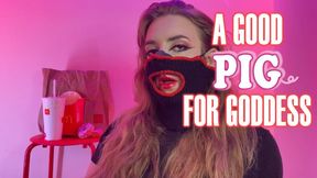 A Good Pig For Goddess - Belly Stuffing Encouragement WMV