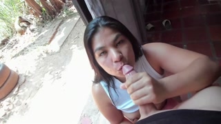 Alexa comes from paying for the gym.. And she starts to suck, and she sucks my ass for the first time and gets milk