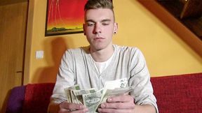 Debt Dandy ~ Brunette Bottom Worships Balls, Takes Dick Deep