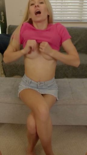 Horny Small Tits Stepsister asking to See Stepbro's Dick   Clip 1
