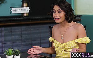 Wet teen big ass riding clients hard cock after she gave him a blowjob