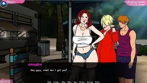 Barmaid Amanda gets exposed in lustful roleplay scenario