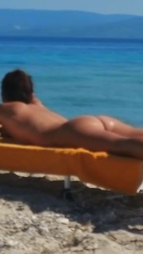 Omg!!! Sexy Hairy MILF in the Sea and on the Nudist Beach