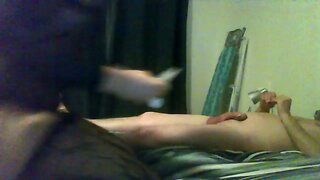 Danish crossdresser's first time blowjob, finished with anal