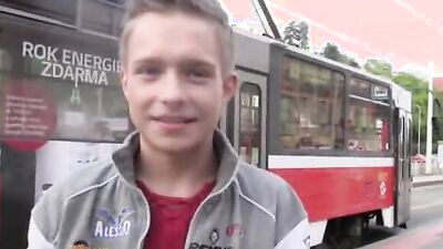 Shy Czech twink is having sex on the camera for the first time