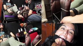 Bastinado nylon feet - Before the end of the road!! - MOV