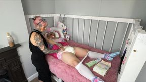 Restrained in his cot this failed male misjudged the situation completely. Silly boy 😂