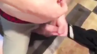 Twink sucks his friend's big cock for cum then shoots his own load