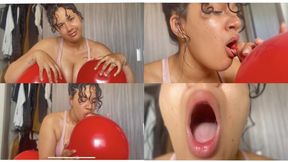 4K Blow balloons solve my sexy hiccups problems