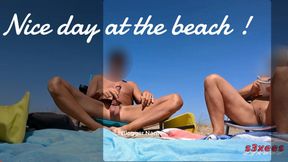 He masturbates on the beach in Cap d&amp;#039;Agde and pass behind them. Nice exhibition!