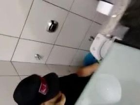 Partners Caught And Watching Couple While Banging In Club Toilette
