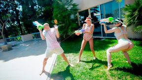 Besties Alison, Leah, and Emma Share Stepbro’s Cock in Taboo Threesome